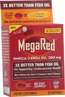 MEGA RED Superior Omega-3 Krill Oil 350mg 60 Softgels 