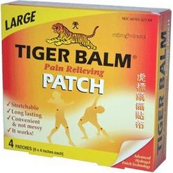 Tiger Balm Patch 8x4 inch Large Size 4 ct