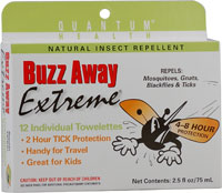 Buzz Away Outdoor Protection Towelettes 12 ct