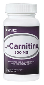 L-CARNITINE 500MG, 60 CAPS 