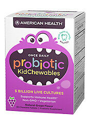 益生菌兒童用天然葡萄口味 30 咀嚼片