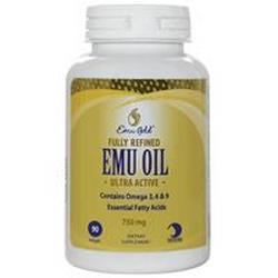 Emu Oil Certified Pure Grade A Extra Strength 750mg 90 softgel