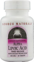 ALPHA LIPOIC ACID TIMED RELEASE 300 MG 30 TABS