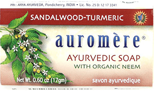 AYURVEDIC BAR SOAP SANDALWOOD TUMERIC 0.71 OUNCE