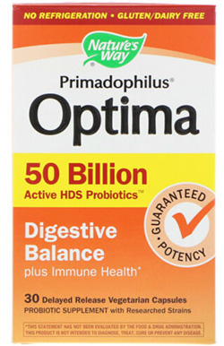 PRIMADOPHILUS OPTIMA DIGESTIVE BALANCE 50B SHELF STABLE 30 CAP VEGI
