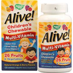 ALIVE! CHILDREN'S MULTI-VITAMIN CHEWABLE TABLETS 120 CHEW