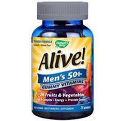 ALIVE! MEN'S 50+ GUMMY MULTI VITAMIN 75 CT