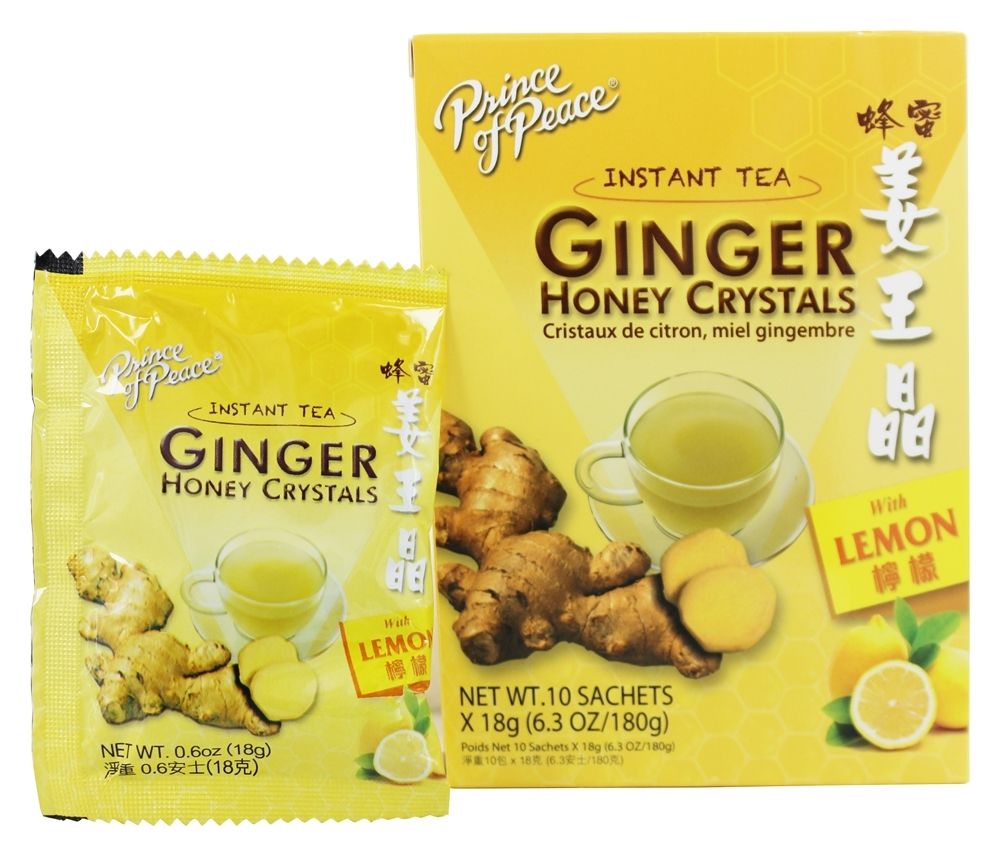 GINGER HONEY CRYSTALS WITH LEMON SACHETS 10 CT