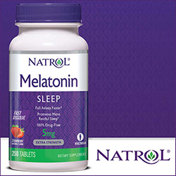 MELATONIN 5 MG 250 FAST DISSOLVE TABS STRAWBERRY 