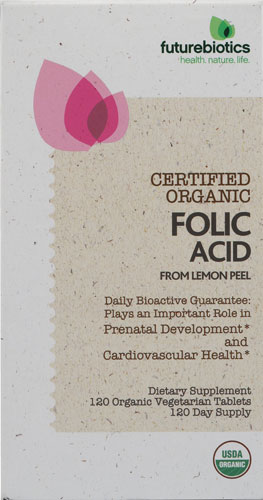 FOLIC ACID - CERTIFIED ORGANIC 120 TAB VEGI