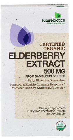 有機認證接骨木莓Extract 500 毫克 60 素食錠