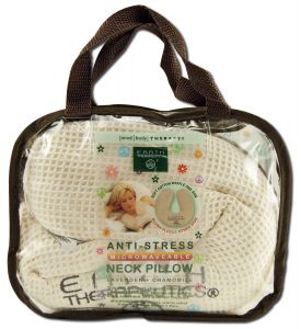 ANTI-STRESS UNSCENTED NECK PILLOW-TAN WAFFLE 1 UNIT