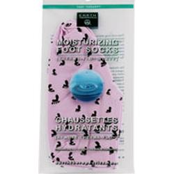 MOISTURIZING FOOT SOCKS W/FOOT PRINTS-LAVENDER 1 PAIR