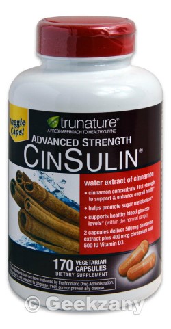ADVANCED STRENGTH CINSULIN CINNAMON WITH CHROMIUM PICOLINATE 170 CAPS