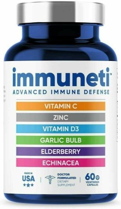 ADVANCED IMMUNE DEFENSE WITH VITAMIN C/ZINC/GARLIC BULB/ELDERBERRY/ECHINACEA 60 CAPSULE