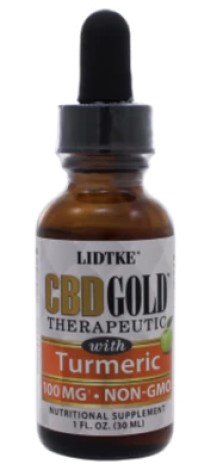 CBD GOLD W/ TURMERIC 100 MG 1 OUNCE