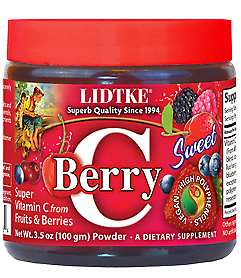 Berry-C Super Vitamin C Powder - Sweet 3.5 ounce