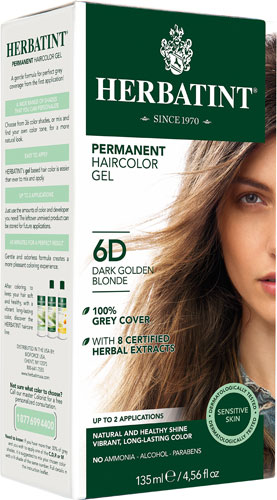 HERBATINT HAIR COLOR 6D DARK GOLDEN BLOND KIT 4.5OZ