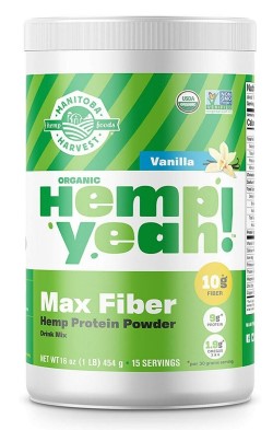 HEMP ORGANIC PROTEIN POWDER VANILLA 16 OZ