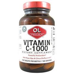 VITAMIN C W/ROSEHIPS,1 GM 100 TAB