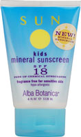 SUNBLOCK KIDS MINERAL SPF 18 4 OZ