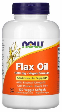 Flax Oil 1000 mg Vegan Formula - 120 Softgels