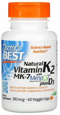 Natural Vitamin K2 - MK-7 plus D3 60 vcaps