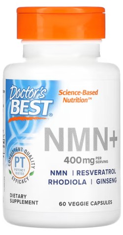 Doctor's Best, NMN+ 200 mg, 60 Veggie Caps 