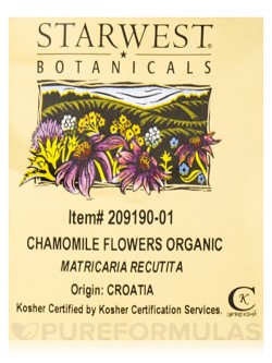 ORGANIC CHAMOMILE FLOWERS WHOLE 1 LB