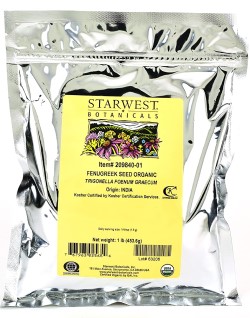 ORGANIC FENUGREEK SEED 1 LB