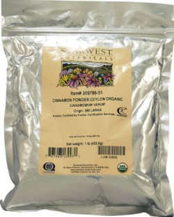 CINNAMON POWDER CEYLON ORGANIC 1 LB