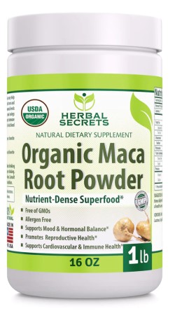 HERBAL SECRETS ORGANIC MACA ROOT POWDER 16 OUNCE