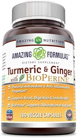 AMAZING FORMULAS TURMERIC CURCUMIN & GINGER W/ BIOPERINE 1500 MG 180 CAPVEGI