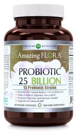AMAZING FLORA PROBIOTIC 13 STRAINS 25 BILLION 60 CAPVEGI