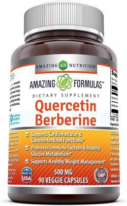 AMAZING FORMULAS BERBERINE 250 MG & QUERCETIN 250 MG 90 CAPVEGI