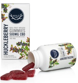 REAL-FRUIT INFUSED CBD GUMMIES HUCKLEBERRY 500 MG 20 GUMMY