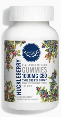 REAL-FRUIT INFUSED CBD GUMMIES HUCKLEBERRY 1000 MG 40 GUMMY